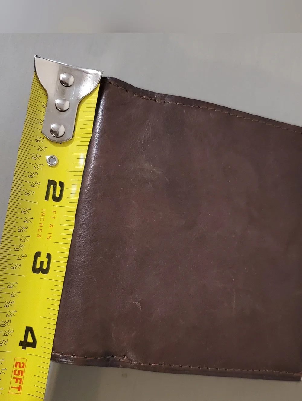 Vintage Brown Leather Men's Wallet Coin Pouch